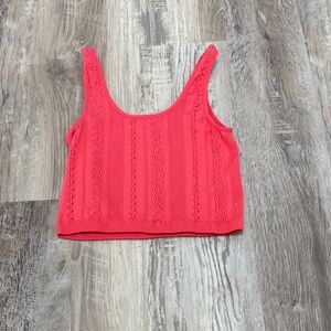 Buckle Vibrant Pink Knit Crop Top SIZE M/L